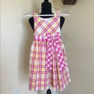Bonnie Jean Pink and Yellow Plaid Dress